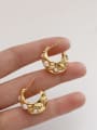 thumb Brass Imitation Pearl Geometric Vintage Stud Trend Korean Fashion Earring 3