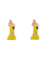 thumb Alloy Enamel Irregular Cute Chicken Stud Earring 3
