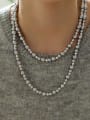 thumb Brass Imitation Pearl Irregular Vintage Beaded Necklace 1