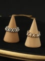 thumb Brass Imitation Pearl Geometric Vintage Stackable Ring 2