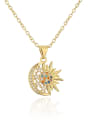 thumb Brass Cubic Zirconia Star Vintage Necklace 4