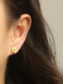 thumb Titanium smooth Letter Minimalist Stud Earring(single only one ) 2