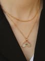 thumb Brass Vintage  Flat chain Necklace 1