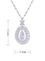 thumb Brass Cubic Zirconia Water Drop Statement Necklace 1