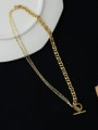 thumb Brass Geometric Tassel Vintage Lariat Necklace 2