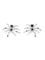 thumb Brass Cubic Zirconia Bug Hip Hop Spider Earring 2