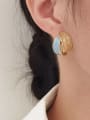 thumb Alloy  Enamel Geometric Vintage Stud Earring 1