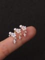 thumb Copper With Cubic Zirconia White Round Minimalist Stud Earring(single) 3