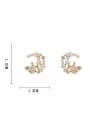 thumb Brass Imitation Pearl Star Minimalist Clip Earring 3