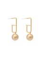 thumb Copper Imitation Pearl Geometric Minimalist Stud Trend Korean Fashion Earring 0