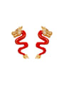 thumb Brass Enamel Zodiac Trend Stud Earring 0
