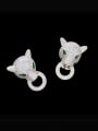 thumb Brass Cubic Zirconia Leopard Luxury Stud Earring 0
