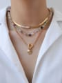 thumb Brass Freshwater Pearl   Natural stone Hip Hop Necklace 1