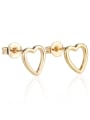 thumb Brass Heart  Earring and Necklace Set 4