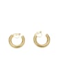 thumb Brass Geometric Minimalist Clip Earring 3