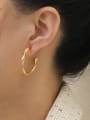 thumb Brass Geometric Minimalist Clip Earring 1
