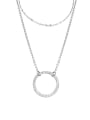 thumb Stainless steel Round Minimalist Multi Strand Necklace 3