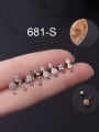 thumb Stainless steel Cubic Zirconia Ball Hip Hop Single Earring 1
