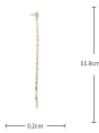 thumb Brass Tassel Minimalist  Long Threader Earring 2