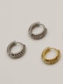 thumb Brass Cubic Zirconia Geometric Vintage Huggie Trend Korean Fashion Earring 3
