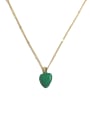 thumb Brass Enamel Heart Minimalist Necklace 4