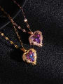 thumb Copper Cubic Zirconia  Trend  Heart Pendant Necklace 2