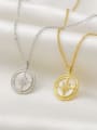 thumb Brass Cubic Zirconia Round Dainty Necklace 1