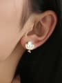 thumb Titanium Steel Shell Flower Trend Single Earring(Single-Only One) 1