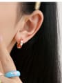 thumb Brass Enamel Heart Dainty Stud Earring 1