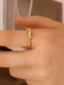 thumb Brass Imitation Pearl Irregular Vintage Bead Ring 1