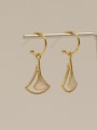 thumb Brass Shell Triangle Minimalist Hook Trend Korean Fashion Earring 2