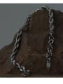 thumb Brass Geometric Vintage Twist Chain Link Bracelet 3