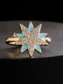 thumb Brass Cubic Zirconia Star Vintage Band Ring 4