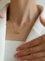 thumb Brass Bowknot Minimalist  Pendant Necklace 1
