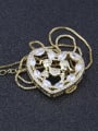 thumb Brass Cubic Zirconia Heart Dainty Initials Necklace 3