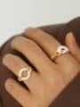 thumb Brass Enamel Geometric Minimalist Band Ring 1