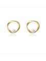 thumb Copper Imitation Pearl Geometric Dainty Stud Trend Korean Fashion Earring 2