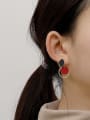 thumb Copper Enamel Geometric Minimalist Drop Trend Korean Fashion Earring 1