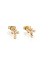 thumb Brass Cross  Earring and Necklace Set 2