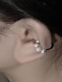 thumb Brass Imitation Pearl Geometric Trend Clip Earring 1
