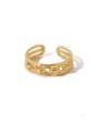 thumb Brass Hollow Geometric Chain Vintage Band Ring 2