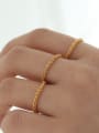 thumb Brass Geometric Minimalist  chain Band Ring 1
