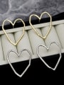 thumb Brass Heart Minimalist Stud Earring 2