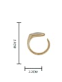 thumb Brass Shell Geometric Minimalist Band Ring 3