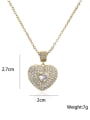 thumb Brass Cubic Zirconia Vintage Heart  Pendant Necklace 3