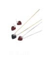 thumb Brass Enamel Minimalist Heart Earring and Necklace Set 0