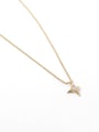 thumb Brass Cubic Zirconia Star Vintage Necklace 0