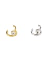 thumb Brass Cubic Zirconia Water Drop Minimalist Clip Earring(Single) 4
