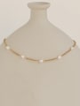 thumb Brass Freshwater Pearl Geometric Vintage Multi Strand Necklace 2