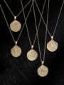 thumb Brass Constellation Vintage Round Pendant Necklace 3